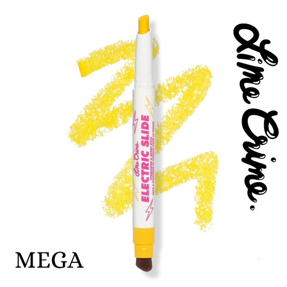 Lime Crime 💛 Electric Slide Eyeshadow & Brush Stick- Mega - Metallic Yel - Picture 2 of 5
